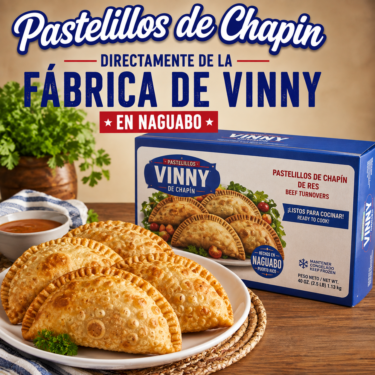 Pastelillos de Chapín (2 Docenas) – Envío Next Day Delivery