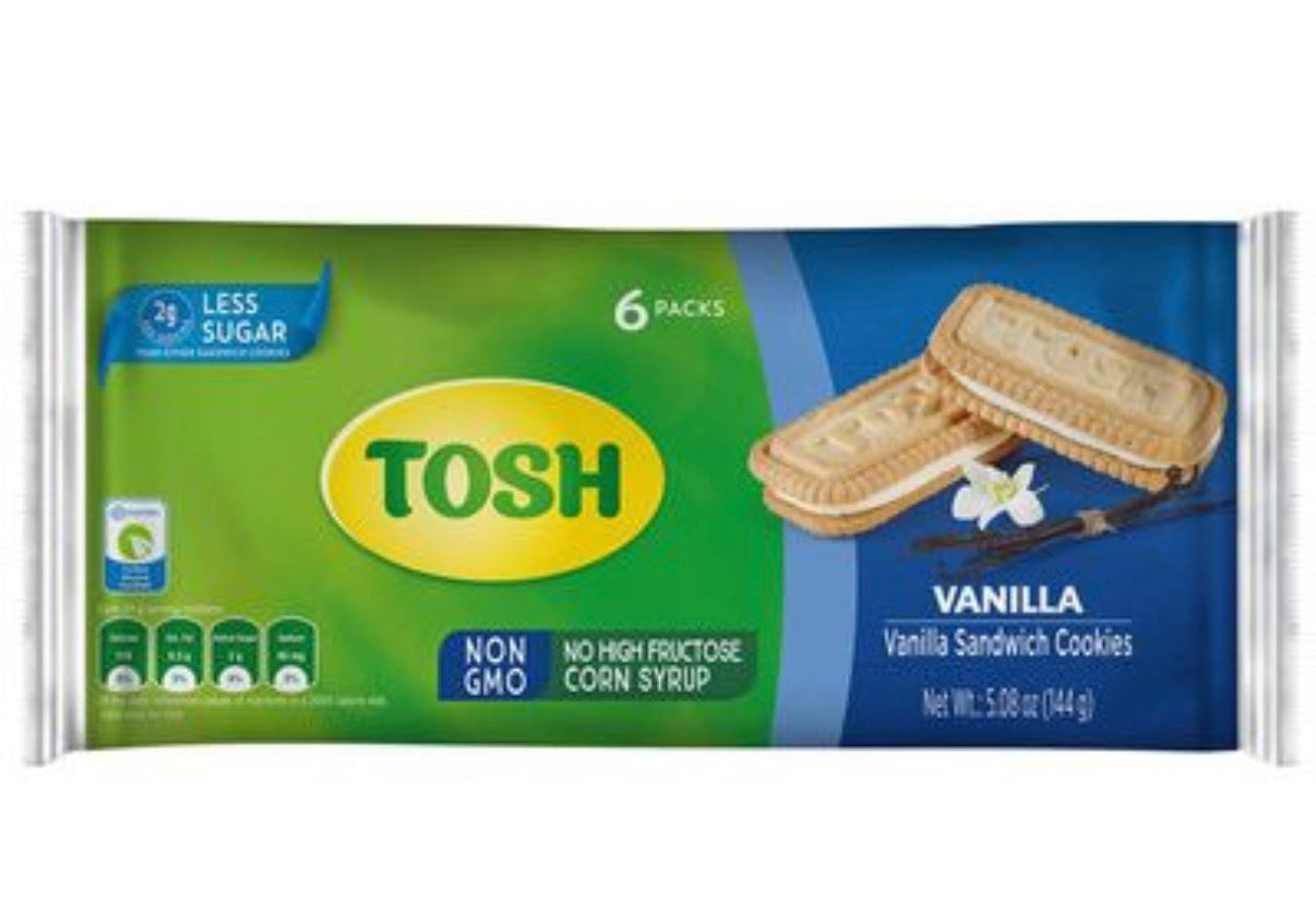 TOSH 50% LESS SUGAR VANILLA 5.08 onz