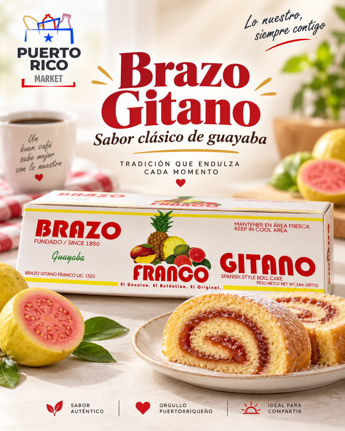 Brazo Gitano Franco de Guayaba
