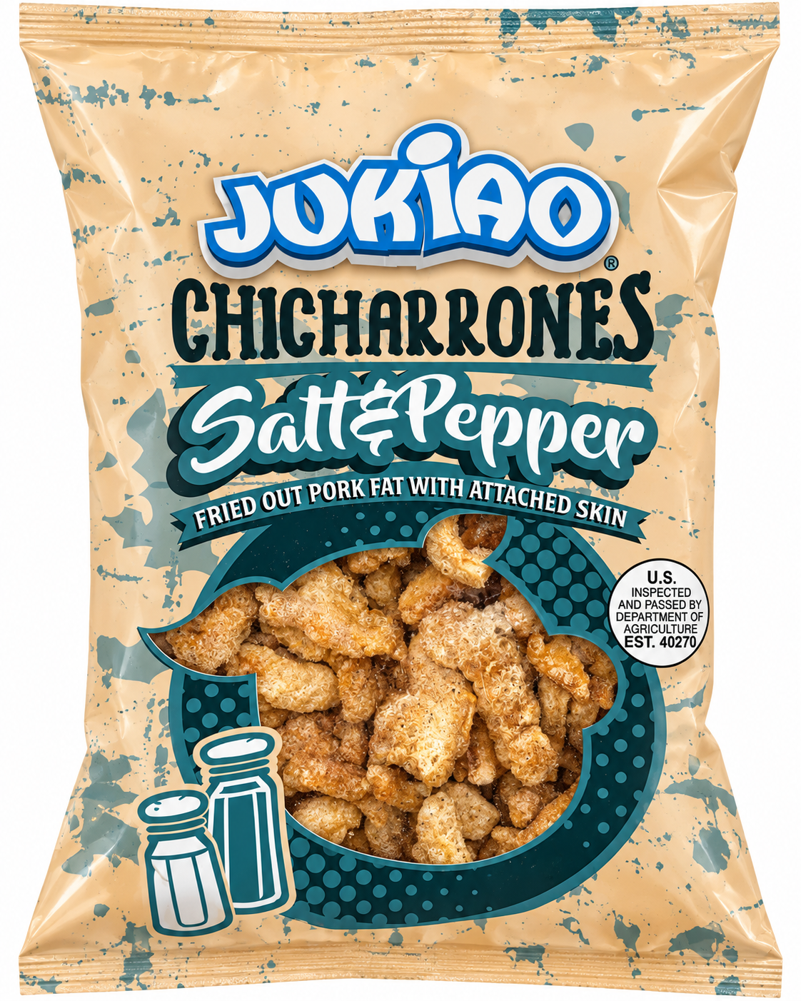 JUKIAO CHICHARRONES SAL Y PIMIENTA 12 OZ