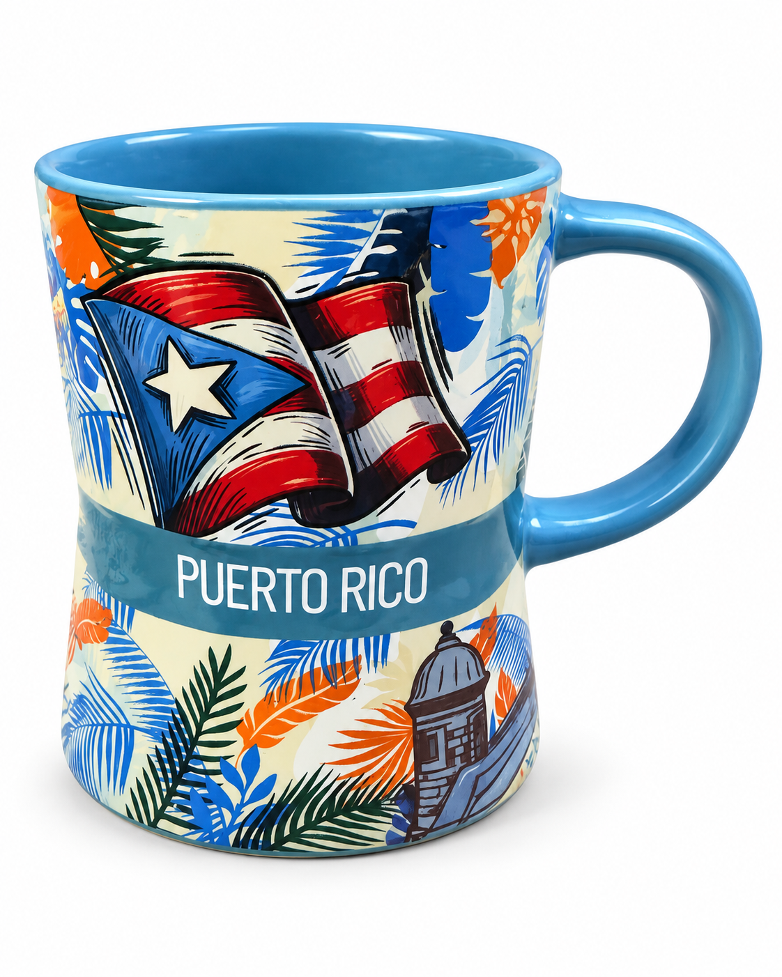 Taza Greca Boricua Bandera adoquín