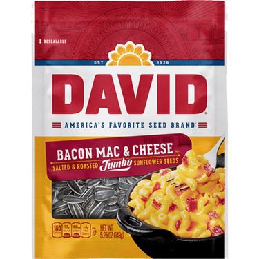 2 x DAVID BACON MAC & CHEESE JUMBO SUNFLOWER SEEDS 5.25 Oz.