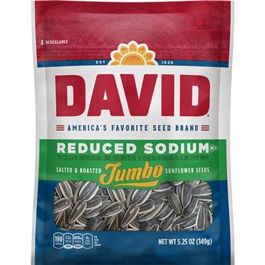 2 x DAVID REDUCED SODIUM JUMBO 5.25 Oz.