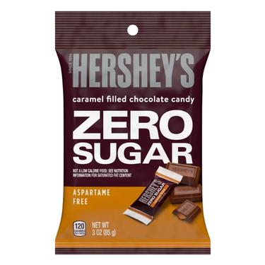 HERSHEY'S CARAMEL FILLED CHOCOLATE CANDY ZERO SUGAR 3 Oz.