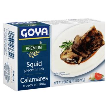 CALAMARES EN TROZOS EN SU TINTA GOYA 4 Oz.
