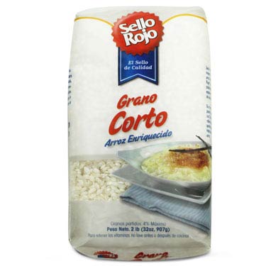 ARROZ GRANO CORTO SELLO ROJO 2 LB
