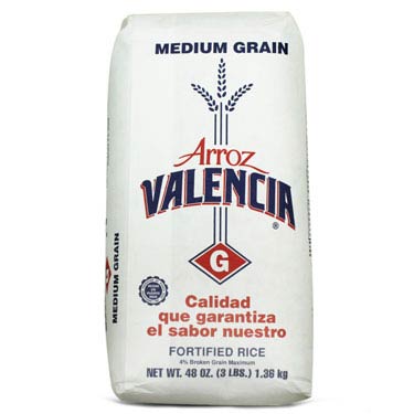 VALENCIA ARROZ GRANO MEDIANO 3 LB