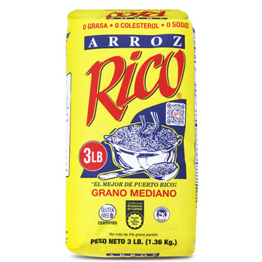 ARROZ RICO GRANO MEDIANO 3 LB