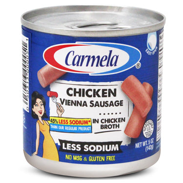 4 X CARMELA SALCHICHA POLLO LITE LESS SODIUM  5 OZ