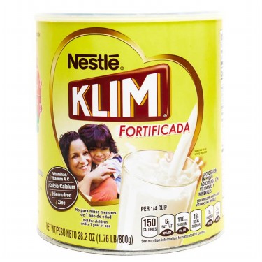 LECHE EN POLVO FORTIFICADA  KLIM NESTLE 28.0 OZ