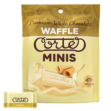 CORTES MINIS WAFFLE WHITE CHOCOLATE 12 CT