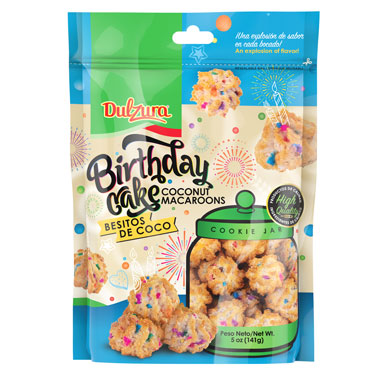 Dulzura Borincana besitos de coco Birthday Cake 5 OZ