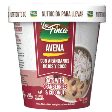 2 X AVENA ORGANICA CRANBERRIES Y COCO LA FINCA1.9 OZ