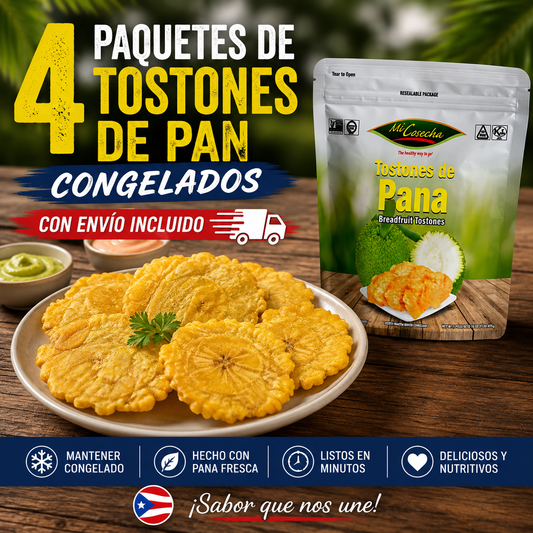 Tostones de pana congelados 4 Bolsas – Envío Next Day Delivery