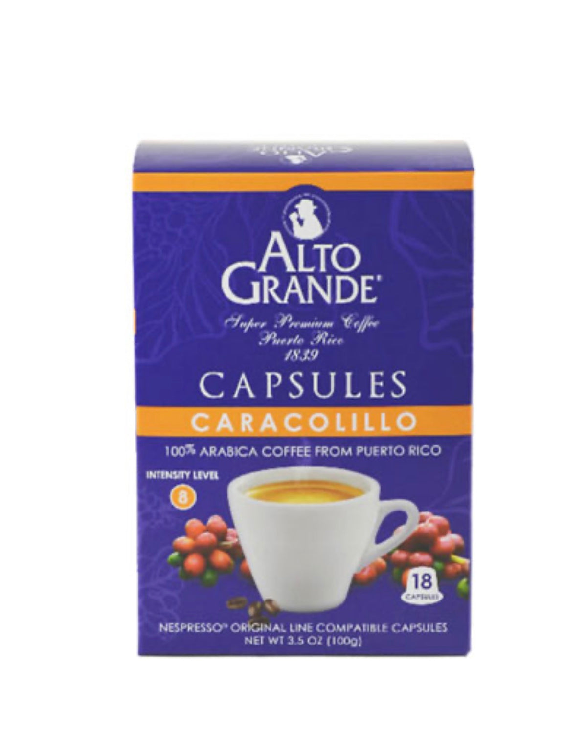 ALTO GRANDE CAPSULES CARACOLILLO 18 CT