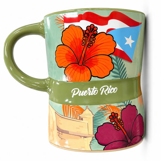 Taza Greca Boricua Flor Maga