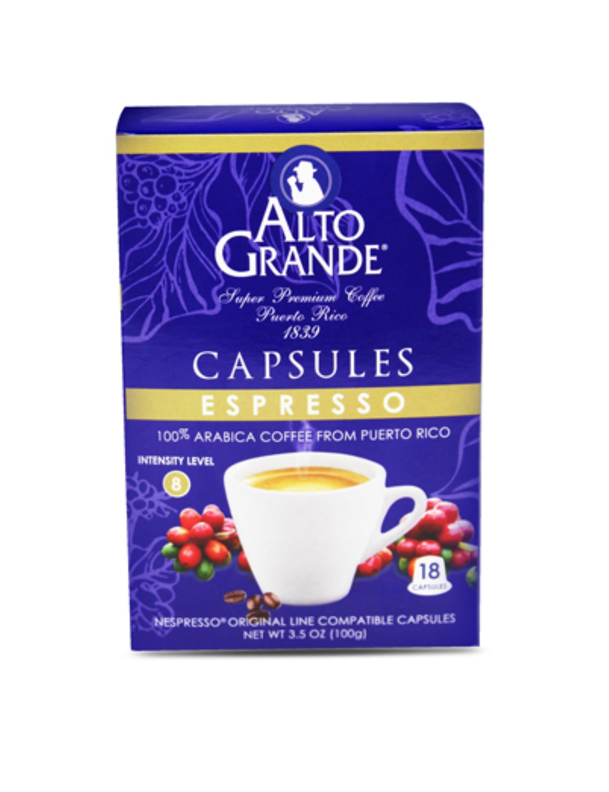ALTO GRANDE CAPSULES ESPRESSO 18 CT