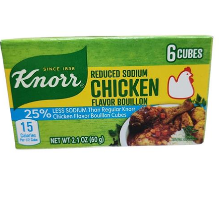 4 X CUBITO DE POLLO MENOS SAL KNORR  6 CT